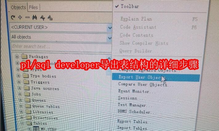 pl/sql developer导出表结构